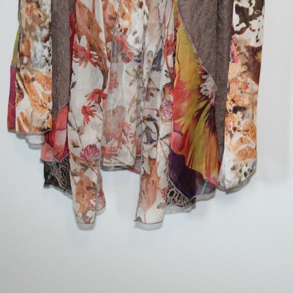 Soft Surroundings Sheer Crochet Adriana Open Vest Brown Women's Size OS H12785 - Picture 5 of 11